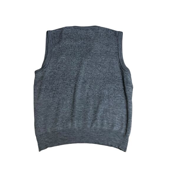 Vintage Breidhof Germany Gray Sweater Vest Men's XL Grandpacore Grandpa - Picture 3 of 3